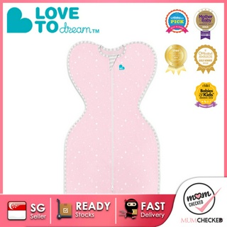 LOVE TO DREAM SWADDLE UP LITE-0.2 TOG | PINK STAR | NEWBORN -M SIZE | SG LOCAL SELLER | READY STOCK | MUMCHECKED #0