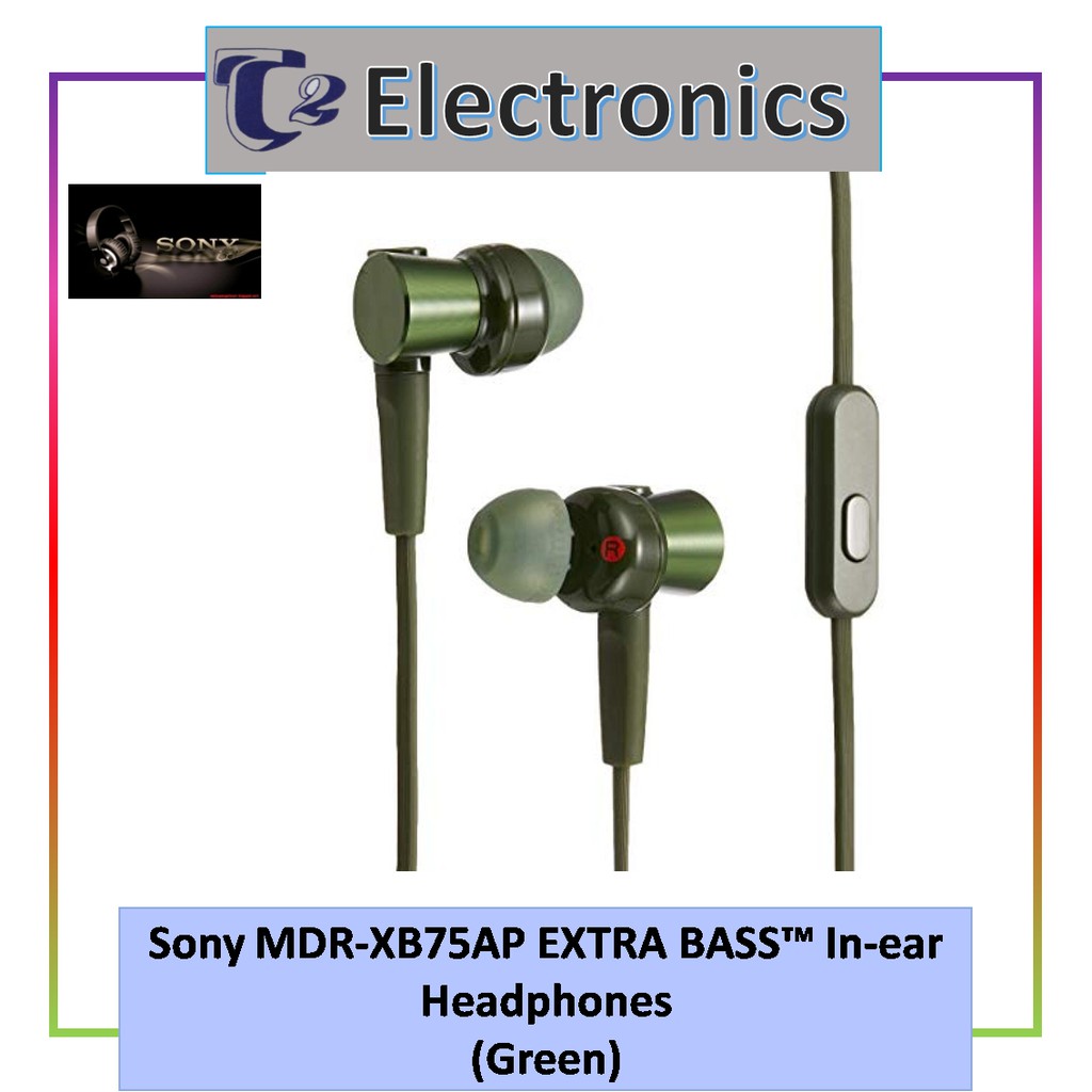 Sony Mdr Xb75ap Extra Bass In Ear Headphones T2 Electronics Shopee Singapore