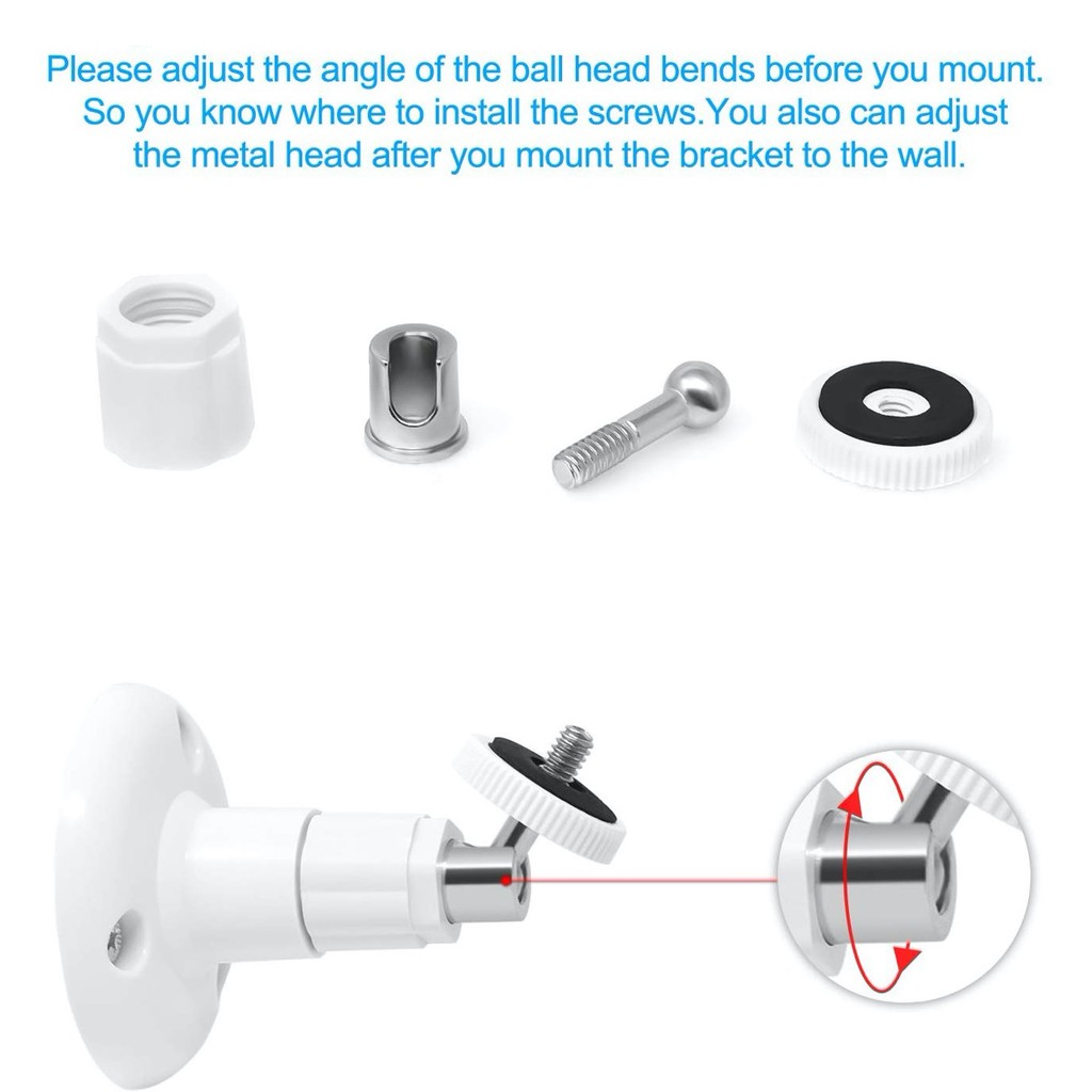 IP Camera Wall Mount, Adjustable Indoor and Outdoor Security Mount for Mi Home Security Camera, Mijia IMILAB CCTV