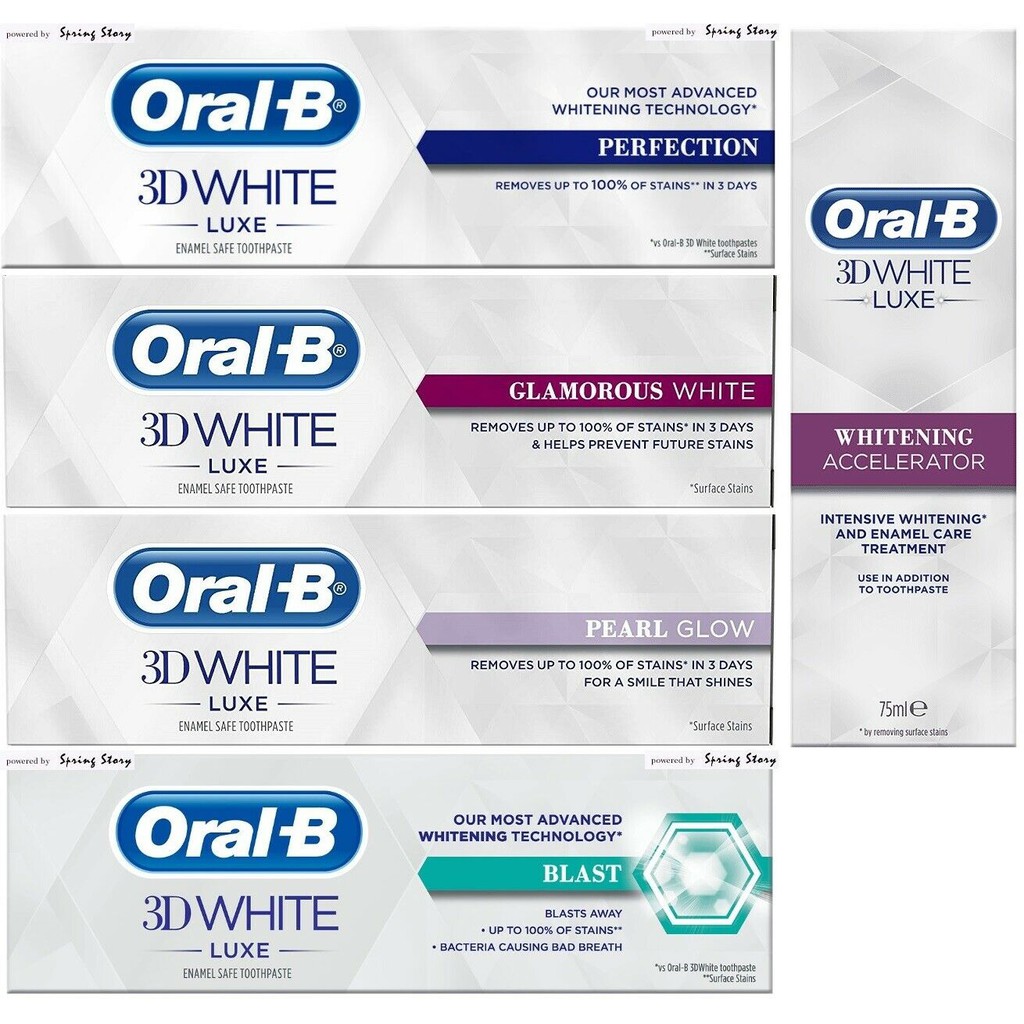 Bundle Special Oral B 3d White Luxe Perfection Diamond Strong Gum Detoxify Glamorous White Shopee Singapore