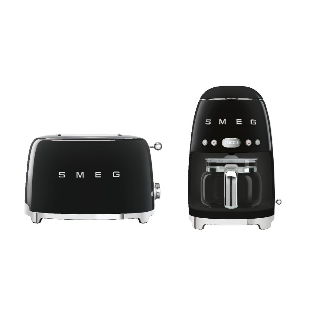 Smeg Coffee Breakfast Set TSF01BLUK + DCF02BLUK (Black) Shopee Singapore