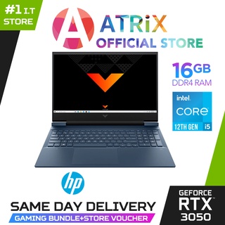 【MS Office|Extended Warranty】Victus by HP  Laptop | 16.1” FHD | i5-12500H | RTX 3050 | 16GB | 512GB SSD |  2Y