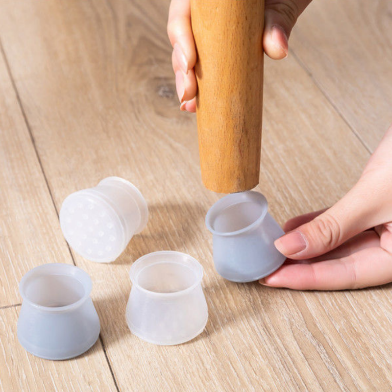 6 X Clear Plastic Dining Chair Seat Cushion Covers Protectors Velcromag