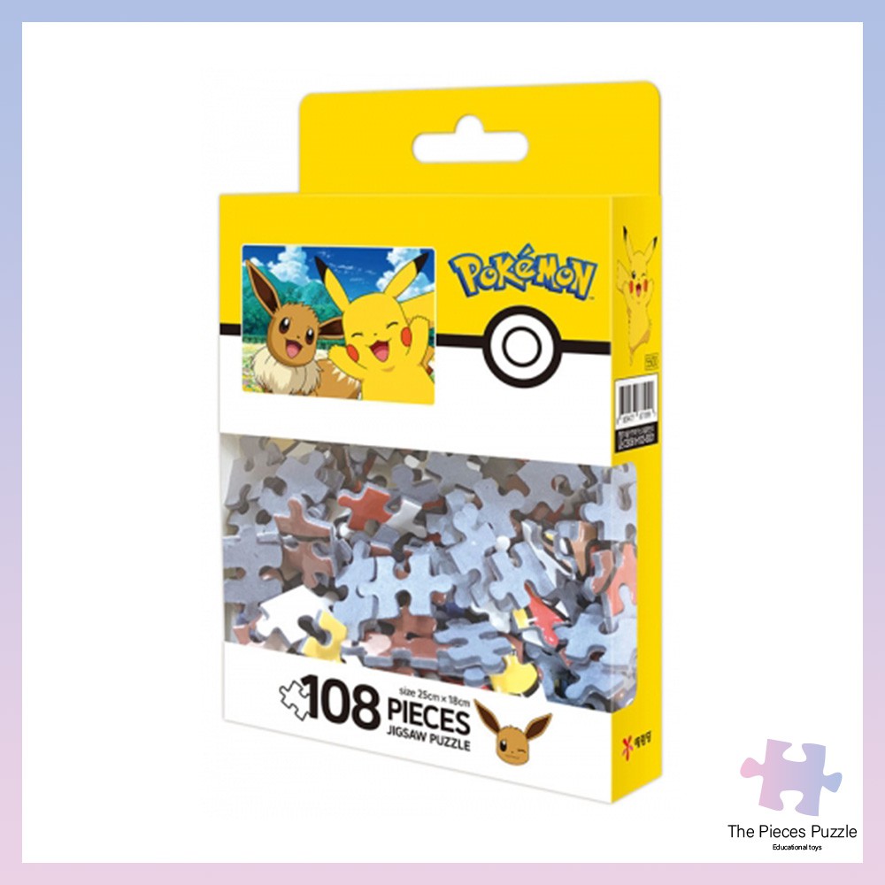 Pokemon Jigsaw Puzzle 108 Pieces Pikachu And Eevee Small Size Puzzle Shopee Singapore