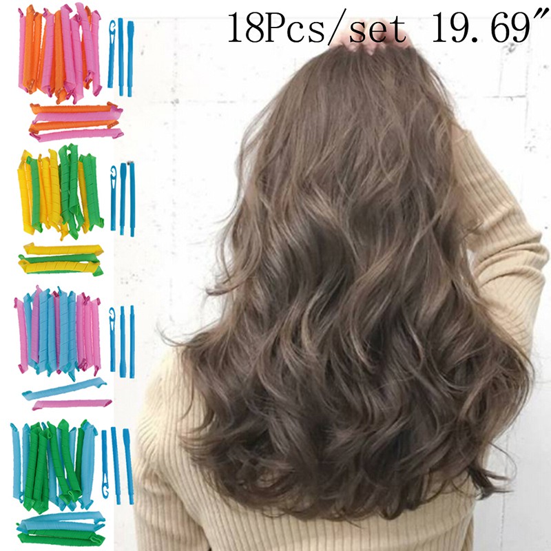 Ready Stock 18pcs 50cm Magic Long Hair Curlers Curl Formers