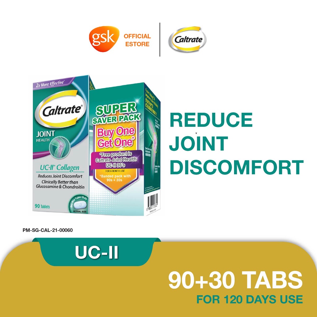 CALTRATE Joint Health UCII Collagen Supplement, 2X More Effective vs Glucosamine & Reduce Joint