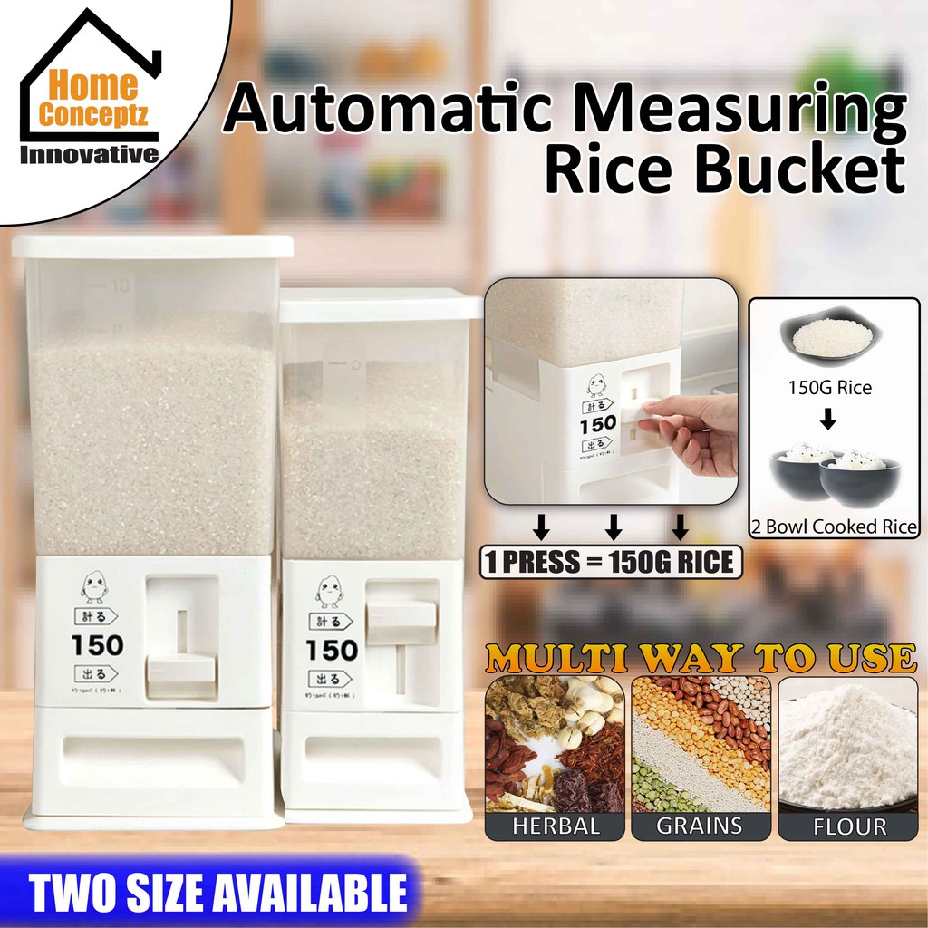 Measuring Rice Bucket Rice Storage Box, Measurable Sealed Rice