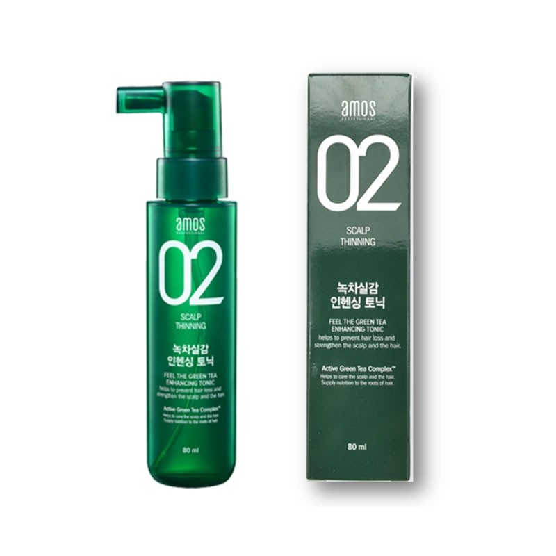 AMOS Scalp 02 Feel the GREEN TEA Enhancing Tonic 80ml [Made in Korea