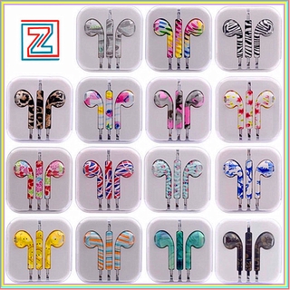 Colour Pattern 3.5mm In-Ear Wired Headset Earphone with Microphone Universal Headset