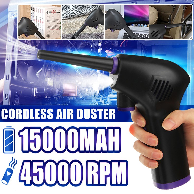New Cordless Electric Air Duster 45000RPM Rechargeable Cleaning Air