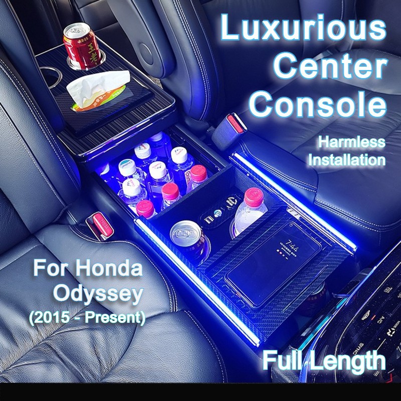 Honda Odyssey Full Length Center Console Box With Elegant Ambient LED