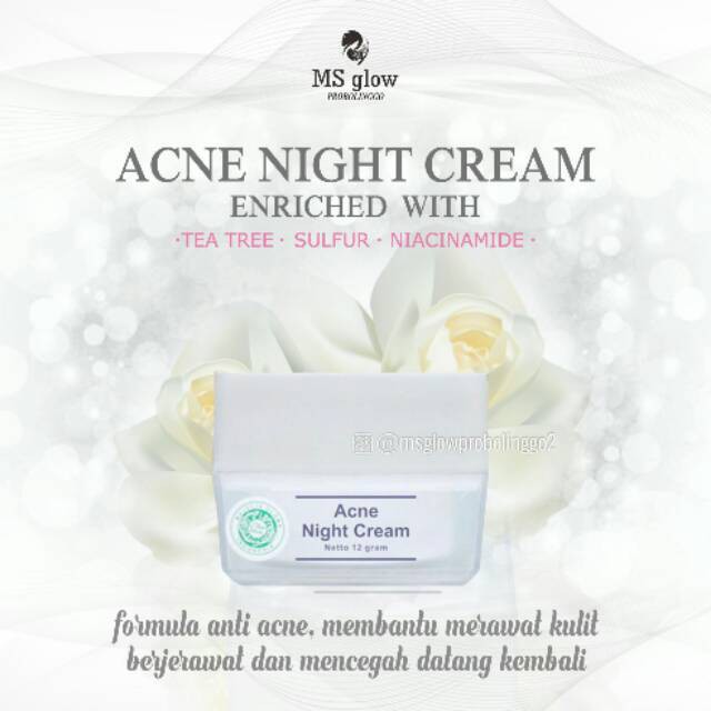 ms glow cream acne
