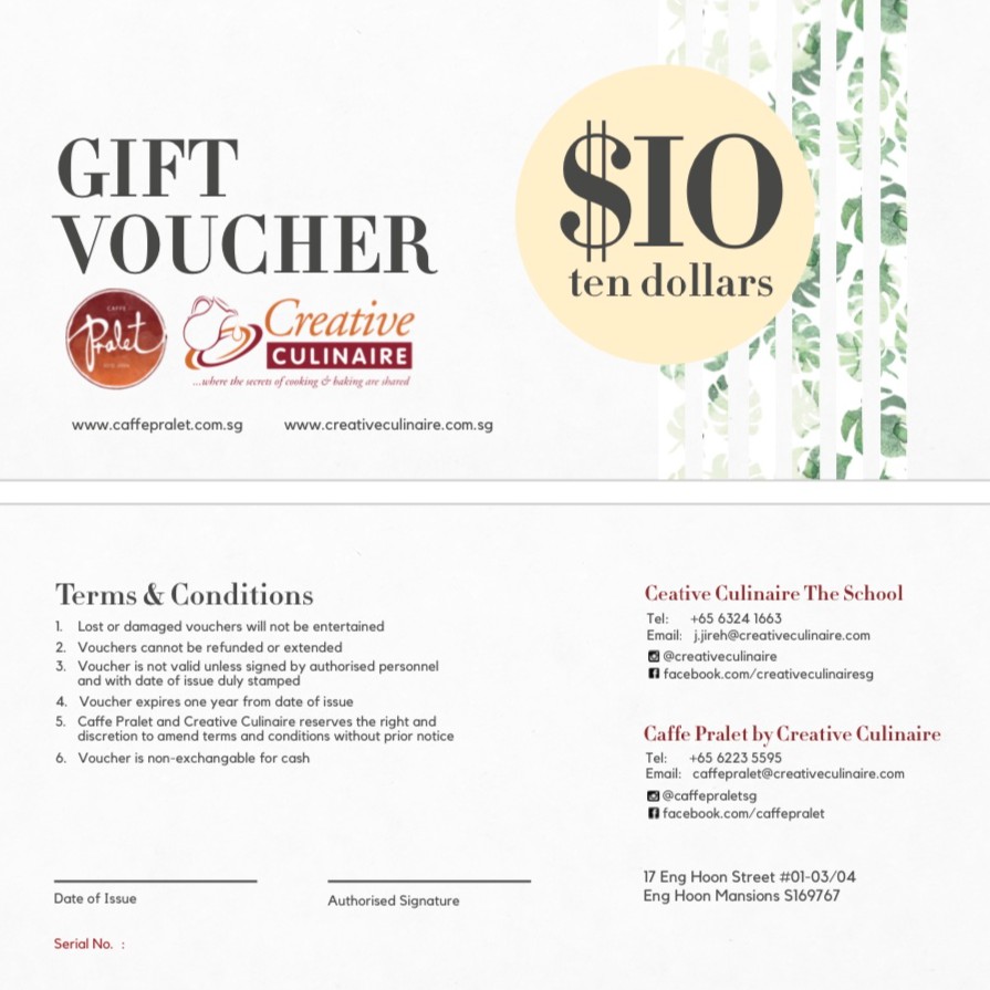 Caffe Pralet 10 Cash Voucher Shopee Singapore