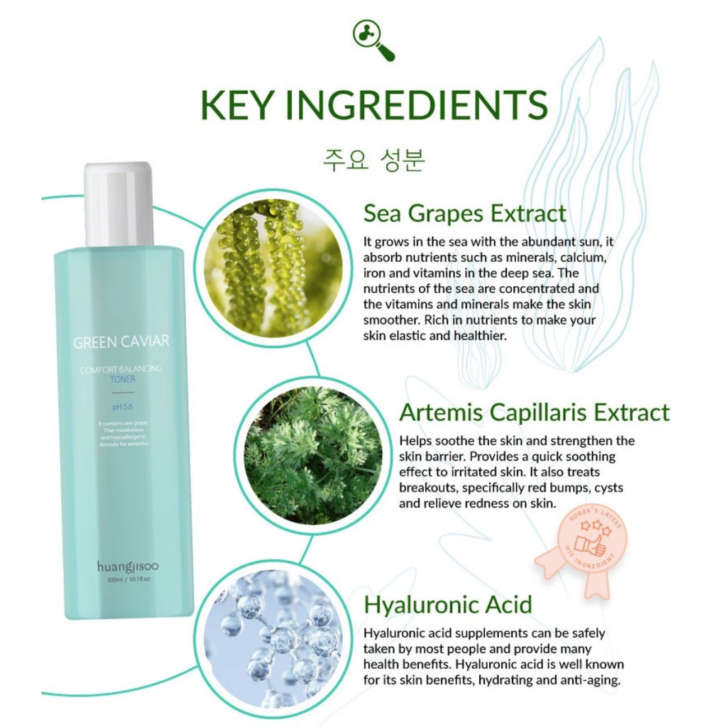 green caviar comfort balancing facial toner