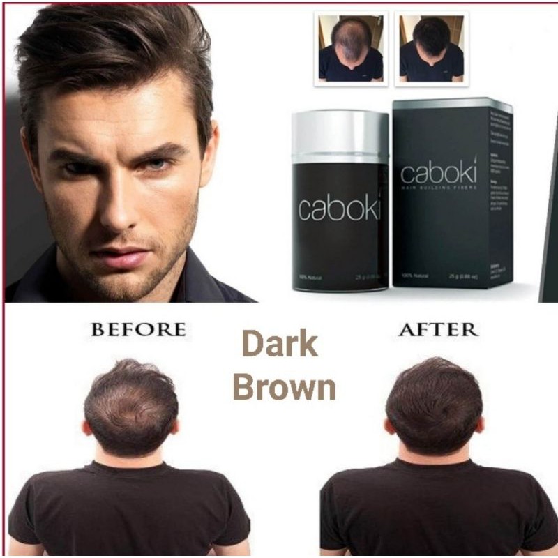 caboki natural hair fiber dark brown | Shopee Singapore