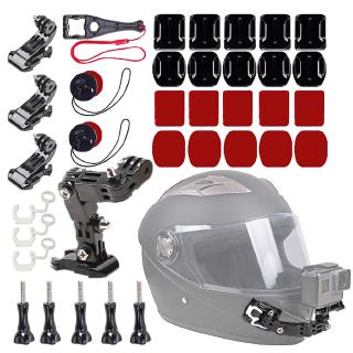 Motorcycle Ride Helmet Chin Mount Accessory Kit for DJI OSMO Action GoPro Hero 9 8 MAX 7 Black Camera Accessories