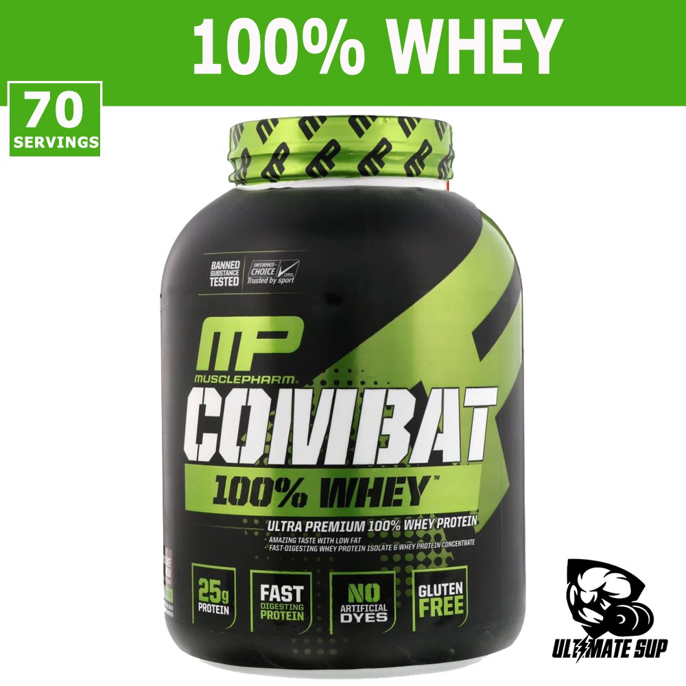 MusclePharm, Combat 100 Whey Protein Powder Build Lean Muscle Fast