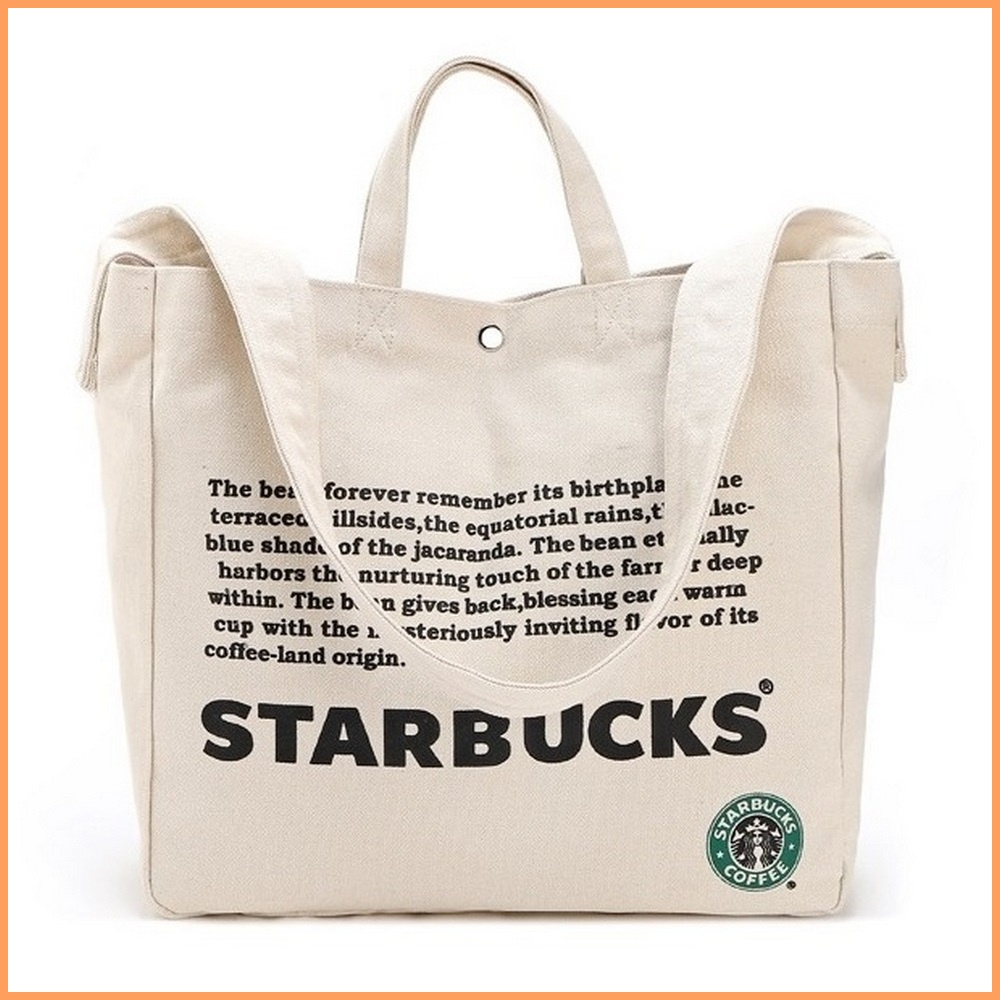 Starbucks Canvas Tote Bag, 2Way LargeCapacity Shoulder Bag Limited