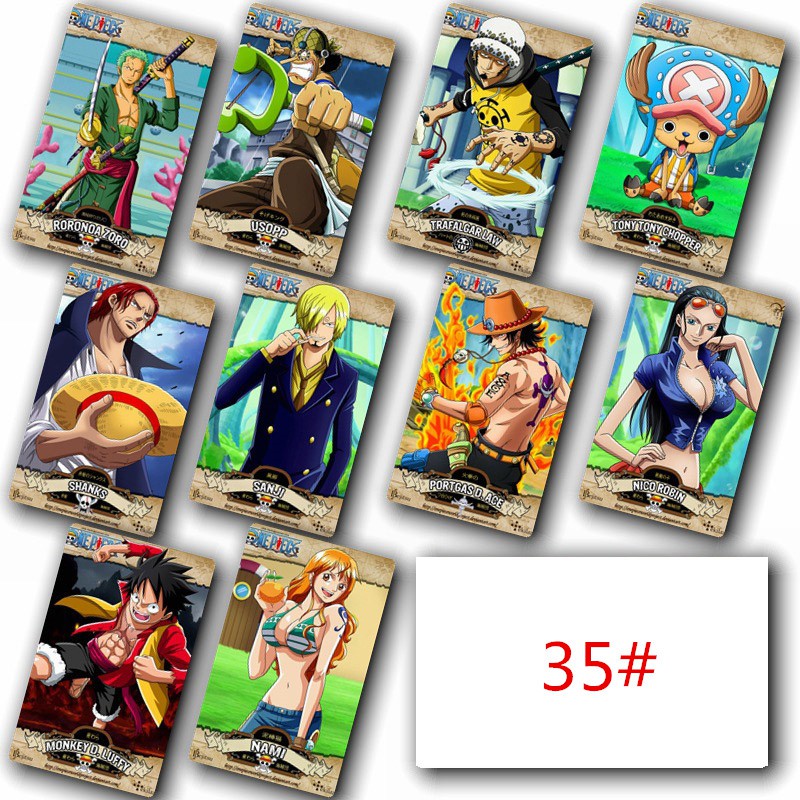 japan anime one piece sticker cards 10pcsset shopee singapore