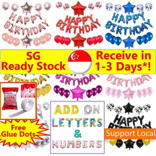 [SG Stock]  25pcs Happy Birthday Set Balloon Banner Decoration Set #Party Decor #HPBD #Birthday #BalloonSet