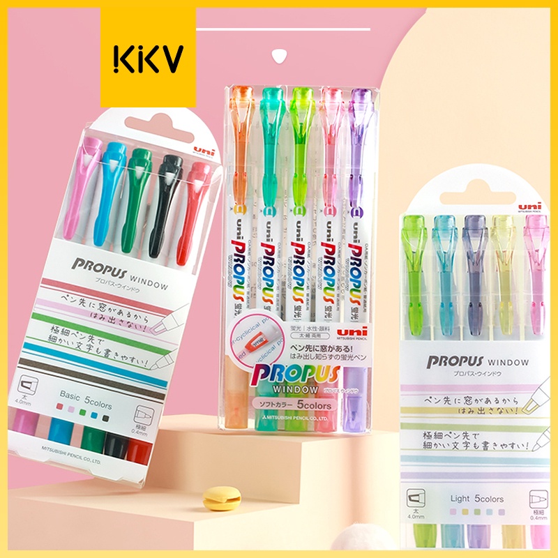 KKV Uni Perspective Window Double-ended Highlighter Smoke Orange Double ...