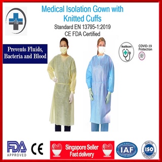 Image of [SG READY STOCK] Isolation Medical Gown/PPE Suit/Surgical Gown/ Face Shield (1pcs/10pcs Pack) FAST SHIPPING!