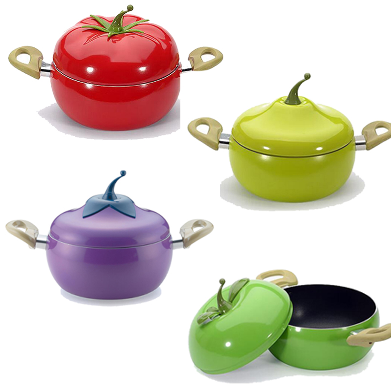 Creative Fruit Shaped Soup Pots Aluminum Nonstick Tomato Soup Pot for