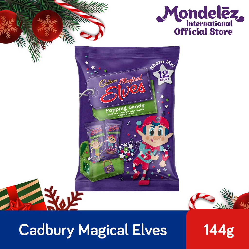 Cadbury Chocolate Magical Elves Popping Candy Sharepack 144g Christmas Chocolates, Gifting
