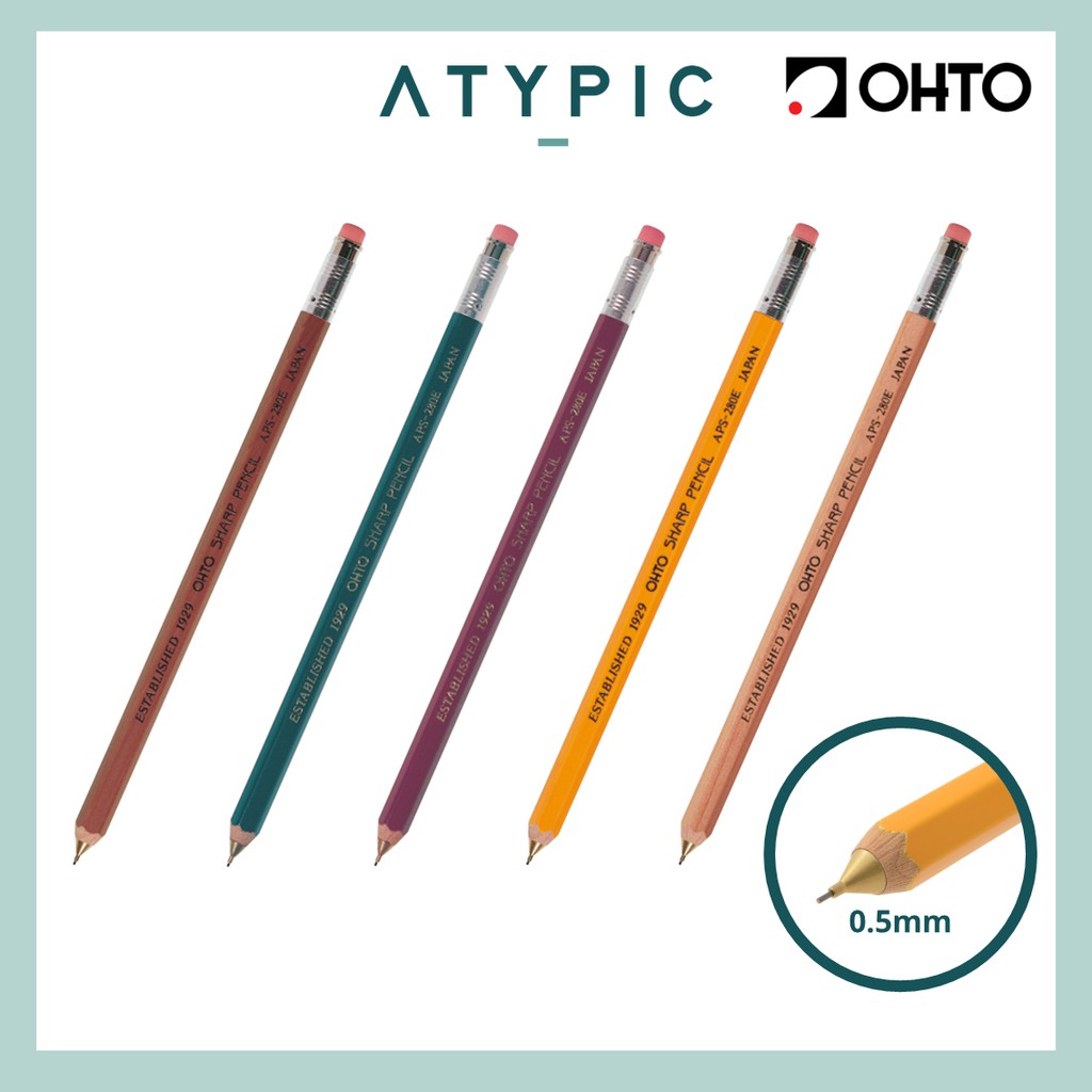 Ohto Wooden Mechanical Pencil 0.5 mm Stationery Shopee Singapore