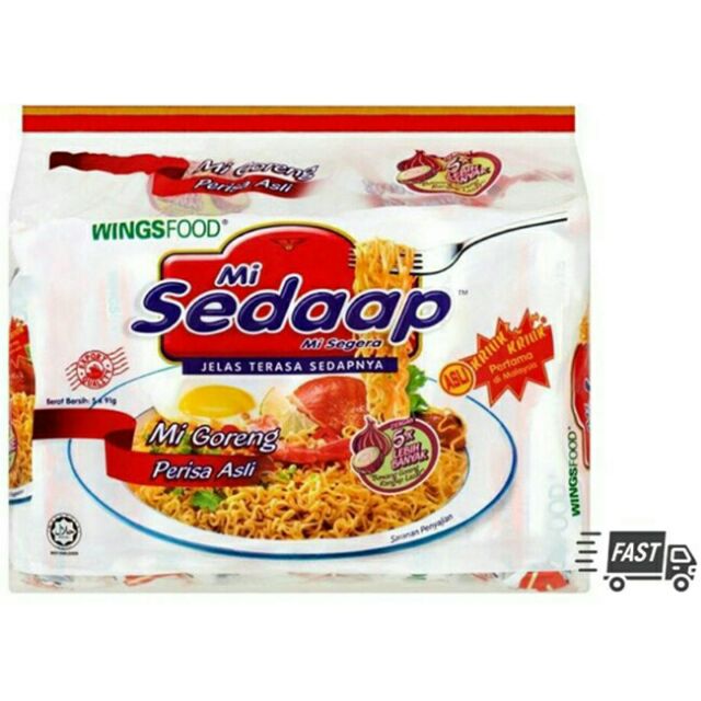 Mi Sedap Mi Goreng Perisa Asli 5 X 91g Per Pack Shopee Singapore