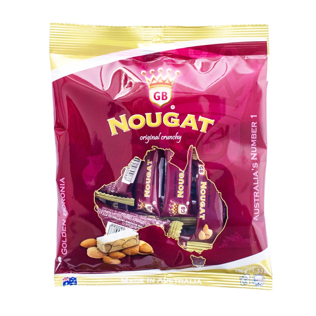 Golden Boronia Almond Crunchy Nougat 100g