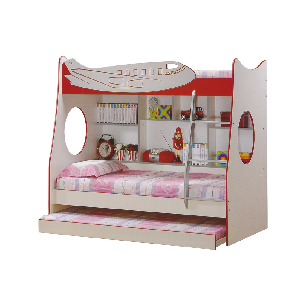 Shalne Children Bunk Bed With Trundle Bed Shopee Singapore