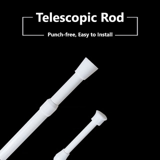 【SG Stock】Telescopic Rod Door Curtain Pole Extendable Sticks Clothes Hanger Rods Punch-free Shower Curtain Rod
