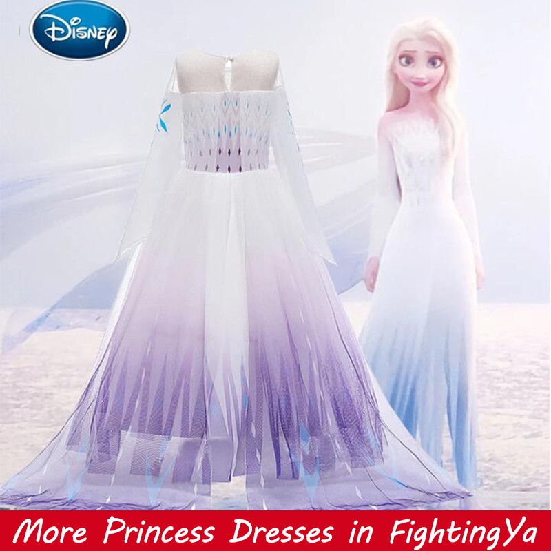 FF】Frozen 2 Elsa Princess White Dress 
