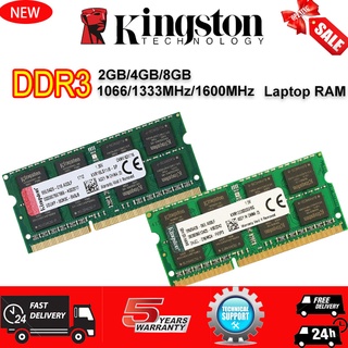 Original Kingston DDR3 DDR3L 2GB 4GB 8GB Laptop RAM 1066/1333/1600MHz  1.35V 1.5V PC3 SODIMM Memory notebook
