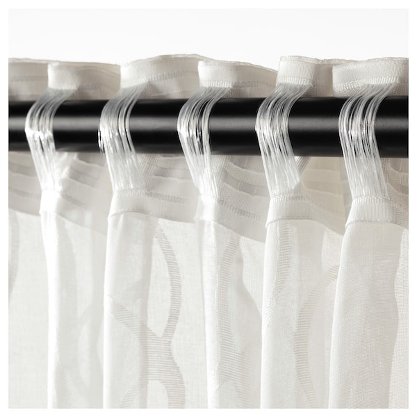 Ikea Sparvort Sheer Curtains 1 Pair White 145x250 Cm Shopee