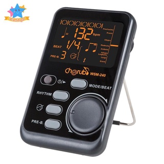 [lzdyqmy1] Portable LCD Metronome Tuner Beat Tempo for Piano Violin Guitar Drum Bass