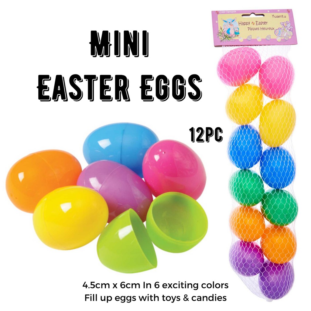 [SG Stock] Colorful Mini Plastic Easter Eggs Treasure Hunt Fillable Egg