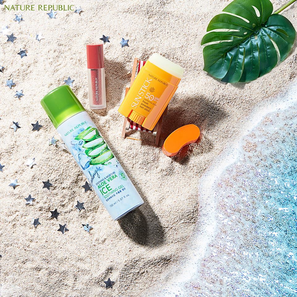 Shipping From Korea Sun Care 1 1 Nature Republic California Aloe Fresh Powdery Sun Stick Spf50 Sunscreen Sunblock Shopee Singapore