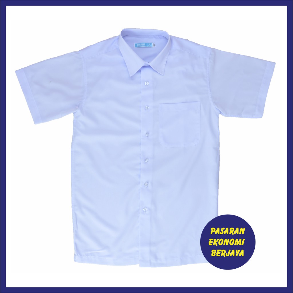 KEMEJA PUTIH SEKOLAH MENENGAH LENGAN PENDEK LICIN BAJU KEMEJA PUTIH SEKOLAH MENENGAH LENGAN PENDEK LICIN BAJU