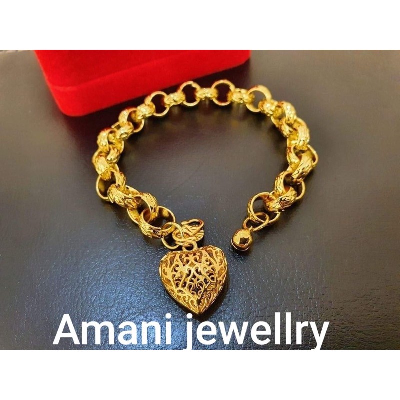 Gelang Tangan Kendi Love Emas Korea Cop 916 Emas Korea Copy Ori Bracelet Gold Plate By Iman Jewellery Shopee Singapore
