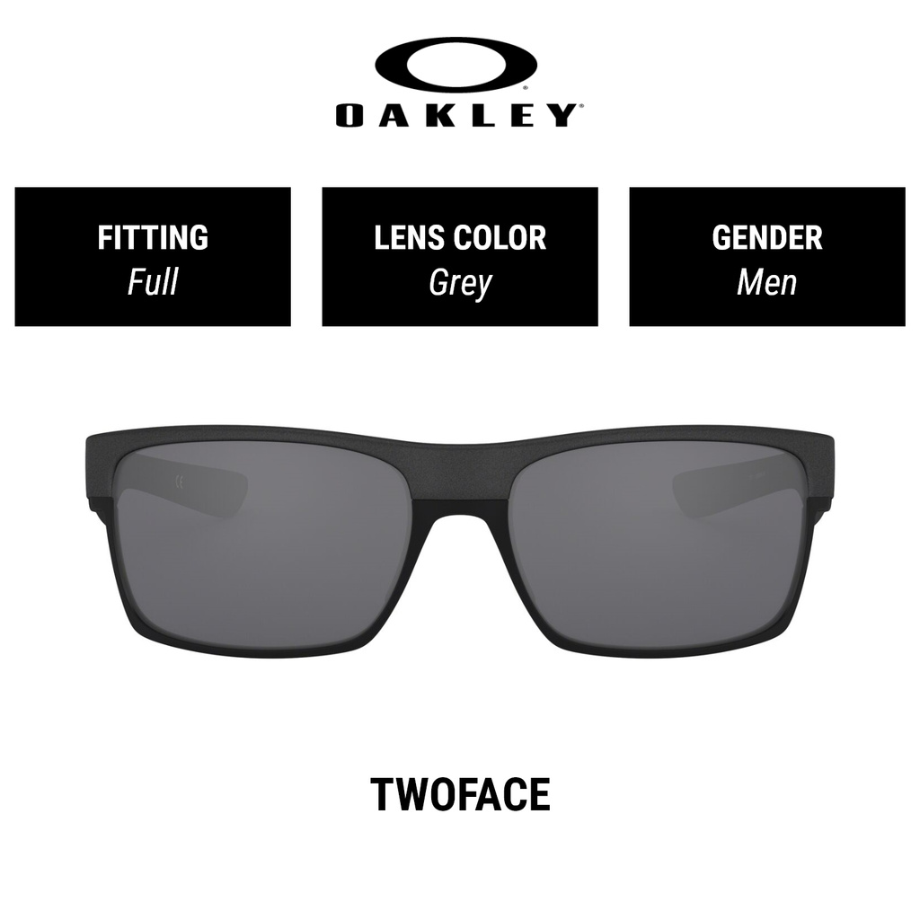 Oakley Twoface Oo9256 Men Full Fitting Sunglasses Size 60mm Shopee Singapore