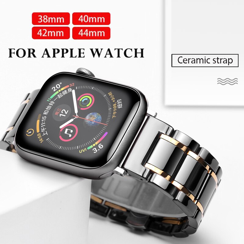 Ceramic Watch Band For Apple Watch 4 Band 42 Mm 38 Mm 44 Mm 40 Mm Bracelet For Iwatch 3 2 1 38 Mm 42 Mm Ceramic Band Watchband Shopee Singapore