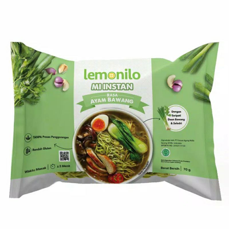 Lemonilo Onion Chicken Flavor Instant Healthy Noodles (1pc) Shopee