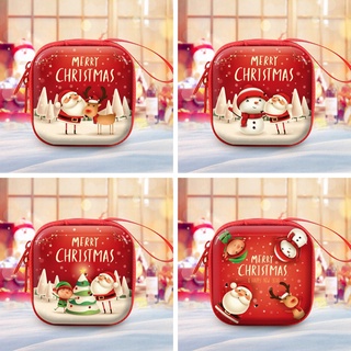 Image of ZZTIM Decorations Christmas Style Printed Coin Purse Gifts Tinplate Coin Purse