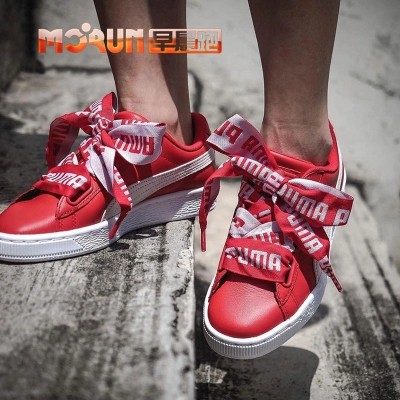 puma basket heart red