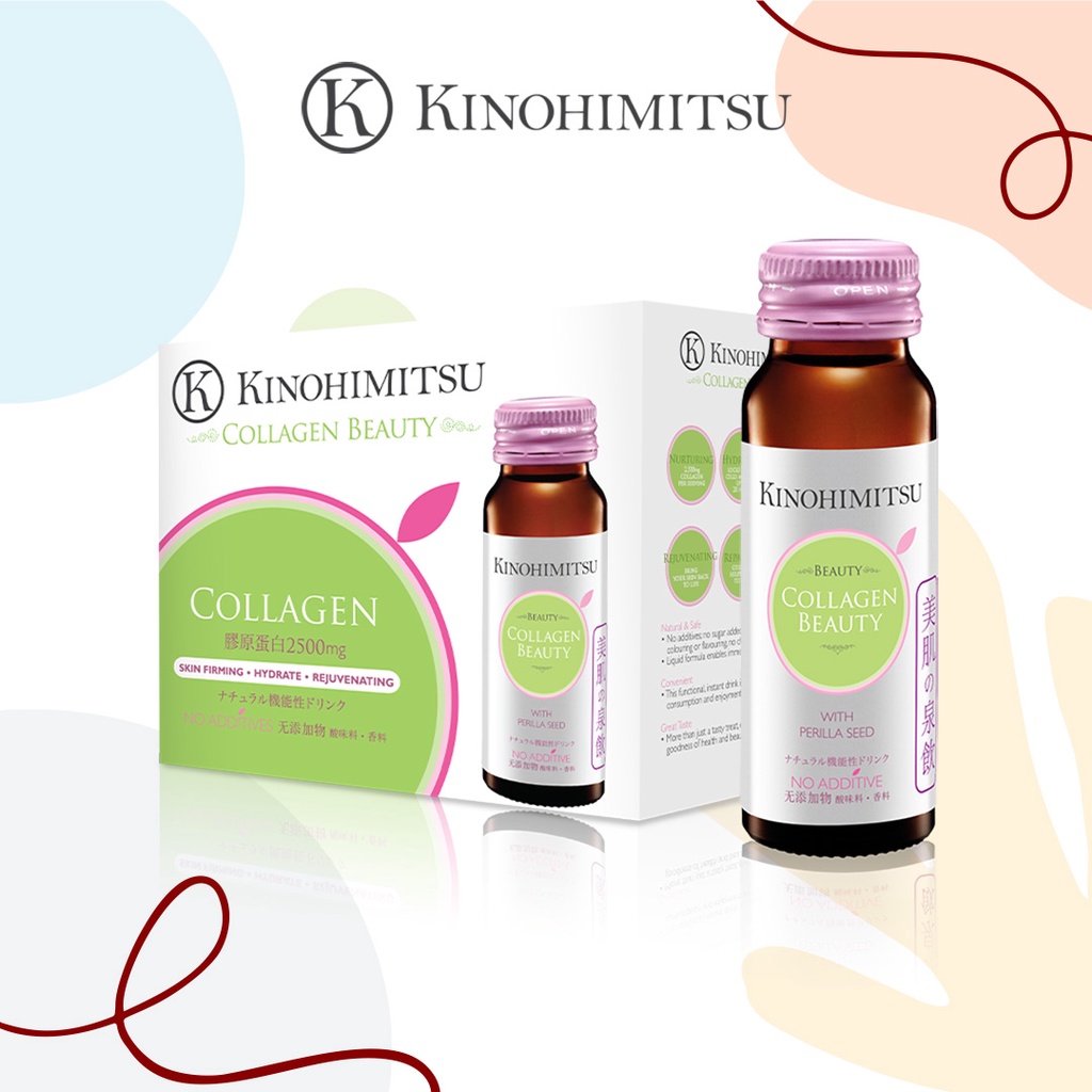 Kinohimitsu Beauty Drink 6 S Contain 2500mg Collagen Per Bottle Shopee Singapore