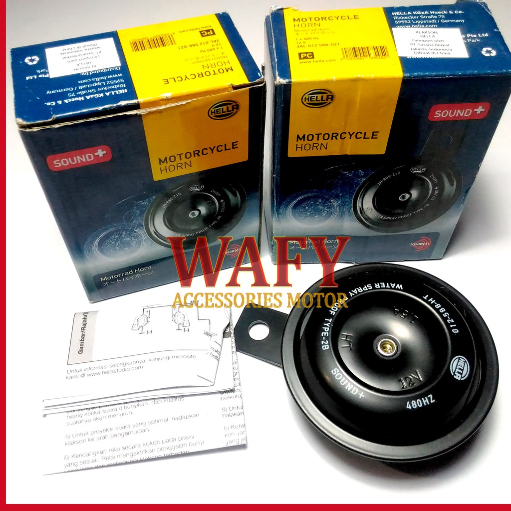 Hella Motorcycle Horn / Motorcycle Horn Hella Sound Single + 12v