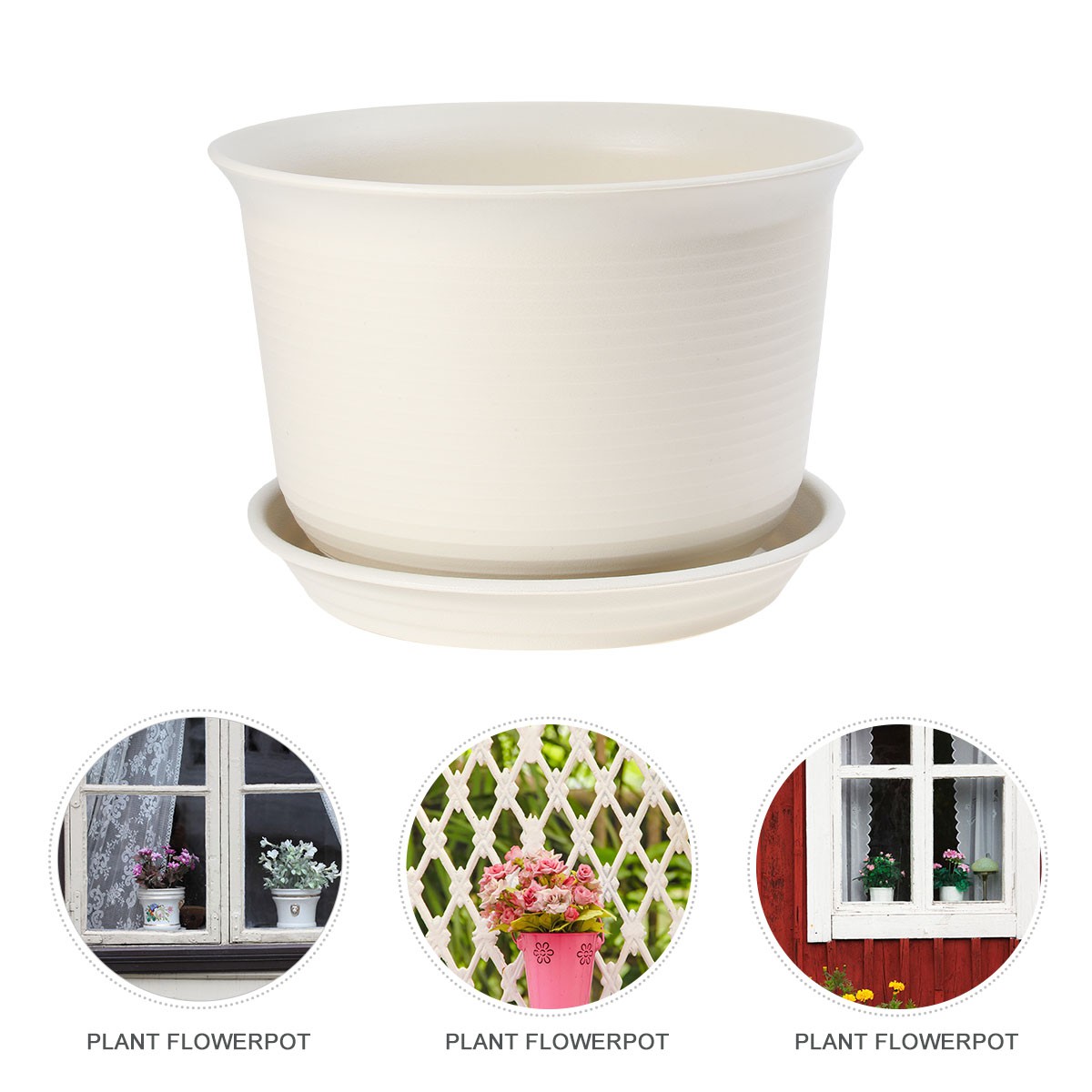 Colorful Plastic Plant Pots Planter Thickening Resin Flower Nursery Pot Garden Plant Pots Flower Pot With Pallet Large Shopee Singapore