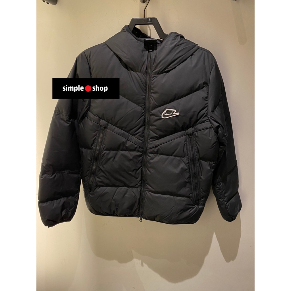 nike black down coat